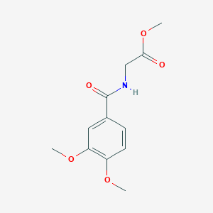 molecular formula C12H15NO5 B2787532 methyl N-(3,4-dimethoxybenzoyl)glycinate CAS No. 72719-18-7