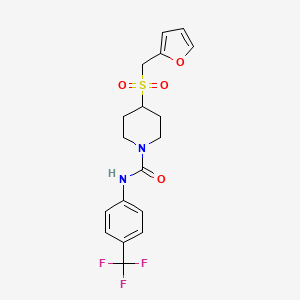 4-((furan-2-ylmethyl)sulfonyl)-N-(4-(trifluoromethyl)phenyl)piperidine-1-carboxamide