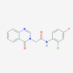 molecular formula C16H11ClFN3O2 B278754 N-(2-chloro-4-fluorophenyl)-2-(4-oxoquinazolin-3(4H)-yl)acetamide 