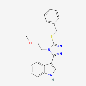 3-(5-(benzylthio)-4-(2-methoxyethyl)-4H-1,2,4-triazol-3-yl)-1H-indole