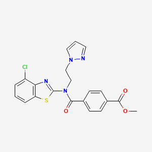 methyl 4-((2-(1H-pyrazol-1-yl)ethyl)(4-chlorobenzo[d]thiazol-2-yl)carbamoyl)benzoate