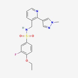4-ethoxy-3-fluoro-N-((2-(1-methyl-1H-pyrazol-4-yl)pyridin-3-yl)methyl)benzenesulfonamide