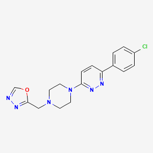 2-[[4-[6-(4-Chlorophenyl)pyridazin-3-yl]piperazin-1-yl]methyl]-1,3,4-oxadiazole