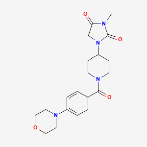 3-Methyl-1-(1-(4-morpholinobenzoyl)piperidin-4-yl)imidazolidine-2,4-dione