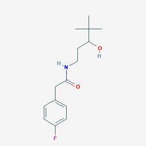 2-(4-fluorophenyl)-N-(3-hydroxy-4,4-dimethylpentyl)acetamide