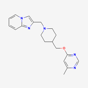 2-((4-(((6-Methylpyrimidin-4-yl)oxy)methyl)piperidin-1-yl)methyl)imidazo[1,2-a]pyridine