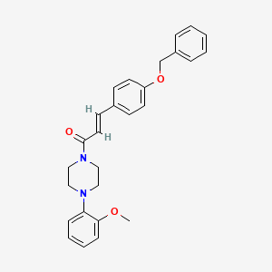 (E)-3-[4-(benzyloxy)phenyl]-1-[4-(2-methoxyphenyl)piperazino]-2-propen-1-one