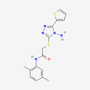 2-{[4-amino-5-(thiophen-2-yl)-4H-1,2,4-triazol-3-yl]sulfanyl}-N-(2,5-dimethylphenyl)acetamide