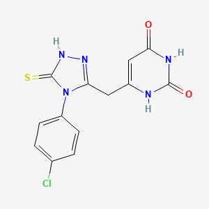 6-[[4-(4-chlorophenyl)-5-sulfanylidene-1H-1,2,4-triazol-3-yl]methyl]-1H-pyrimidine-2,4-dione