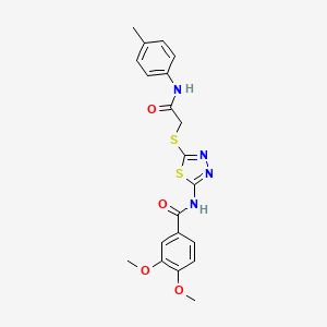 3,4-dimethoxy-N-(5-((2-oxo-2-(p-tolylamino)ethyl)thio)-1,3,4-thiadiazol-2-yl)benzamide