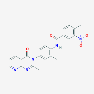 4-methyl-N-(2-methyl-4-(2-methyl-4-oxopyrido[2,3-d]pyrimidin-3(4H)-yl)phenyl)-3-nitrobenzamide