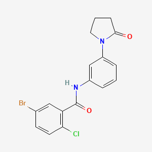 5-bromo-2-chloro-N-[3-(2-oxopyrrolidin-1-yl)phenyl]benzamide