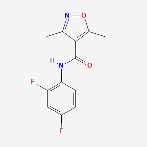 N-(2,4-difluorophenyl)-3,5-dimethyl-4-isoxazolecarboxamide