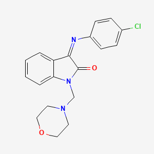 3-(4-Chlorophenyl)imino-1-(morpholin-4-ylmethyl)indol-2-one