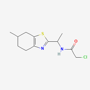 2-Chloro-N-[1-(6-methyl-4,5,6,7-tetrahydro-1,3-benzothiazol-2-yl)ethyl]acetamide