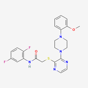 molecular formula C23H23F2N5O2S B2787623 N-(2,5-difluorophenyl)-2-({3-[4-(2-methoxyphenyl)piperazin-1-yl]pyrazin-2-yl}sulfanyl)acetamide CAS No. 1115867-14-5