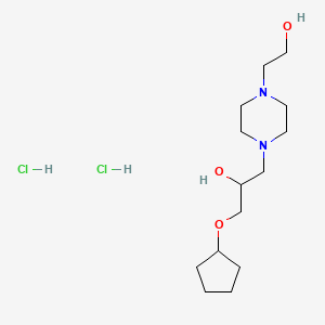 1-(Cyclopentyloxy)-3-(4-(2-hydroxyethyl)piperazin-1-yl)propan-2-ol dihydrochloride