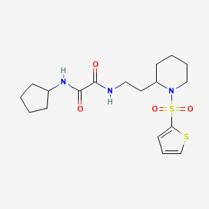 N1-cyclopentyl-N2-(2-(1-(thiophen-2-ylsulfonyl)piperidin-2-yl)ethyl)oxalamide