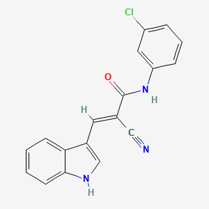 (E)-N-(3-chlorophenyl)-2-cyano-3-(1H-indol-3-yl)acrylamide