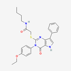 N-butyl-2-((3-(4-ethoxyphenyl)-4-oxo-7-phenyl-4,5-dihydro-3H-pyrrolo[3,2-d]pyrimidin-2-yl)thio)acetamide