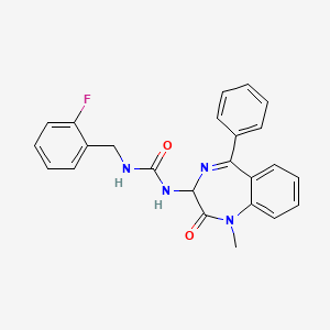 1-(1-methyl-2-oxo-5-phenyl-2,3-dihydro-1H-1,4-diazepin-3-yl)-3-(2-fluorobenzyl)urea