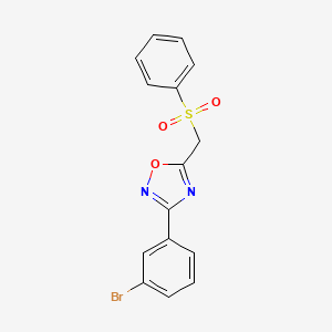 3-(3-Bromophenyl)-5-((phenylsulfonyl)methyl)-1,2,4-oxadiazole