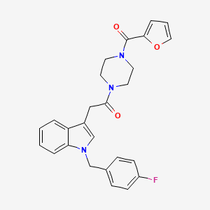 2-(1-(4-fluorobenzyl)-1H-indol-3-yl)-1-(4-(furan-2-carbonyl)piperazin-1-yl)ethanone