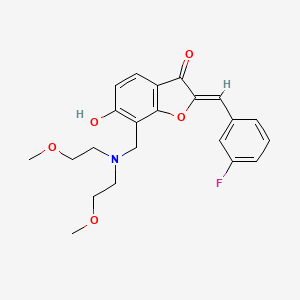 (Z)-7-((bis(2-methoxyethyl)amino)methyl)-2-(3-fluorobenzylidene)-6-hydroxybenzofuran-3(2H)-one