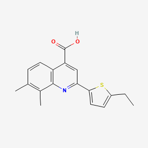 2-(5-Ethylthiophen-2-yl)-7,8-dimethylquinoline-4-carboxylic acid