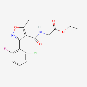 Ethyl 2-({[3-(2-chloro-6-fluorophenyl)-5-methyl-4-isoxazolyl]carbonyl}amino)acetate