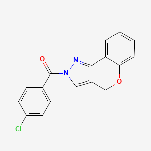 (4-chlorophenyl)[chromeno[4,3-c]pyrazol-2(4H)-yl]methanone