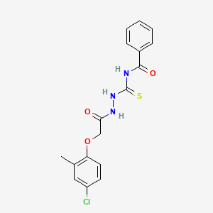 2-(4-Chloro-2-methylphenoxy)-N-(((phenylcarbonylamino)thioxomethyl)amino)ethanamide