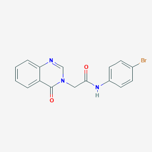 molecular formula C16H12BrN3O2 B278766 N-(4-bromophenyl)-2-(4-oxo-3(4H)-quinazolinyl)acetamide 