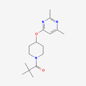 1-(4-((2,6-Dimethylpyrimidin-4-yl)oxy)piperidin-1-yl)-2,2-dimethylpropan-1-one