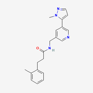 N-((5-(1-methyl-1H-pyrazol-5-yl)pyridin-3-yl)methyl)-3-(o-tolyl)propanamide