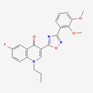 3-(3-(2,3-dimethoxyphenyl)-1,2,4-oxadiazol-5-yl)-6-fluoro-1-propylquinolin-4(1H)-one