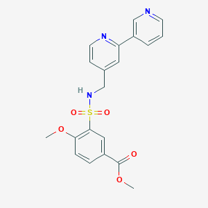 molecular formula C20H19N3O5S B2787678 methyl 3-[({[2,3'-bipyridine]-4-yl}methyl)sulfamoyl]-4-methoxybenzoate CAS No. 2034268-20-5
