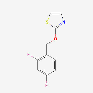 molecular formula C10H7F2NOS B2787686 2-[(2,4-Difluorophenyl)methoxy]-1,3-thiazole CAS No. 2197681-55-1