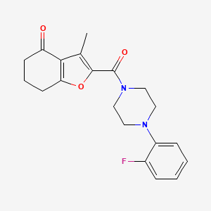 molecular formula C20H21FN2O3 B2787702 2-(4-(2-fluorophenyl)piperazine-1-carbonyl)-3-methyl-6,7-dihydrobenzofuran-4(5H)-one CAS No. 879914-47-3