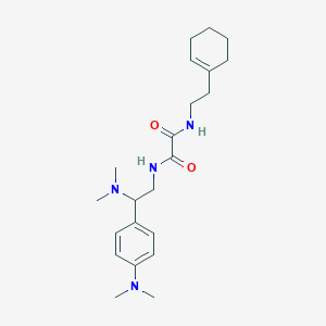 molecular formula C22H34N4O2 B2787716 N'-[2-(cyclohex-1-en-1-yl)ethyl]-N-[2-(dimethylamino)-2-[4-(dimethylamino)phenyl]ethyl]ethanediamide CAS No. 922981-58-6