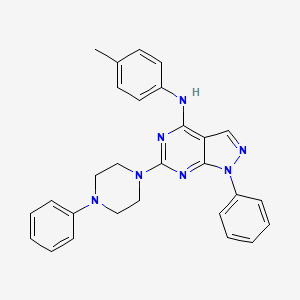 N-(4-methylphenyl)-1-phenyl-6-(4-phenylpiperazin-1-yl)-1H-pyrazolo[3,4-d]pyrimidin-4-amine