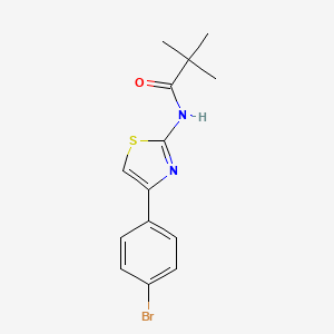 N-[4-(4-bromophenyl)-1,3-thiazol-2-yl]-2,2-dimethylpropanamide