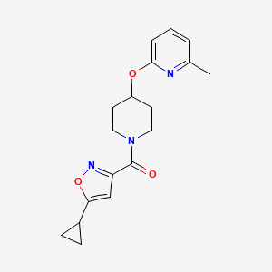 (5-Cyclopropylisoxazol-3-yl)(4-((6-methylpyridin-2-yl)oxy)piperidin-1-yl)methanone