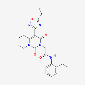 2-[4-(5-ethyl-1,2,4-oxadiazol-3-yl)-1,3-dioxo-5,6,7,8-tetrahydro-1H-pyrido[1,2-c]pyrimidin-2(3H)-yl]-N-(2-ethylphenyl)acetamide