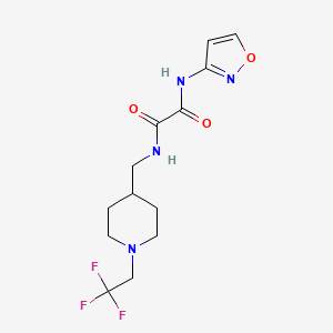 molecular formula C13H17F3N4O3 B2787737 N-(1,2-oxazol-3-yl)-N'-{[1-(2,2,2-trifluoroethyl)piperidin-4-yl]methyl}ethanediamide CAS No. 2310124-70-8