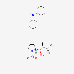 molecular formula C26H48N2O5 B2787753 dicyclohexylamine (2R,3R)-3-((S)-1-(tert-butoxycarbonyl)pyrrolidin-2-yl)-3-methoxy-2-methylpropanoate CAS No. 1369427-40-6