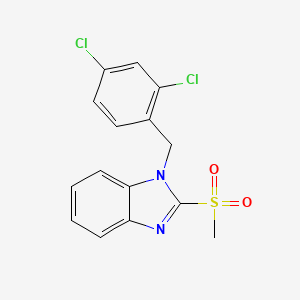 molecular formula C15H12Cl2N2O2S B2787754 1-(2,4-dichlorobenzyl)-2-(methylsulfonyl)-1H-benzo[d]imidazole CAS No. 886923-63-3