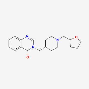 molecular formula C19H25N3O2 B2787756 3-[[1-(Oxolan-2-ylmethyl)piperidin-4-yl]methyl]quinazolin-4-one CAS No. 2380142-65-2