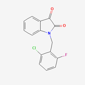 molecular formula C15H9ClFNO2 B2787761 1-(2-chloro-6-fluorobenzyl)-1H-indole-2,3-dione CAS No. 314025-87-1