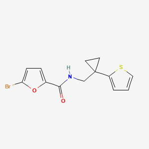 molecular formula C13H12BrNO2S B2787762 5-bromo-N-((1-(thiophen-2-yl)cyclopropyl)methyl)furan-2-carboxamide CAS No. 1207041-35-7